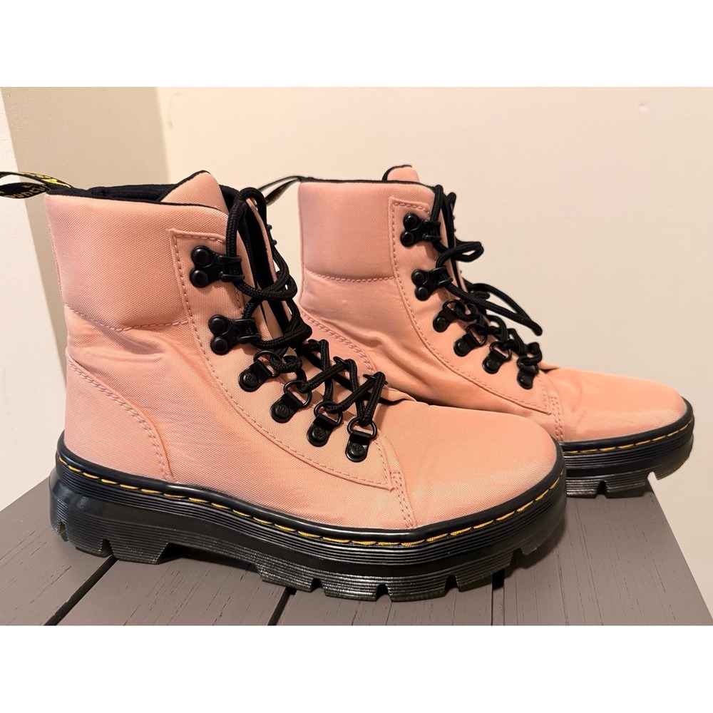 Dr‎ Martens Combs Peach Cyclone Nylon Boots LA004 Women's Size 6 - Picture 3 of 9